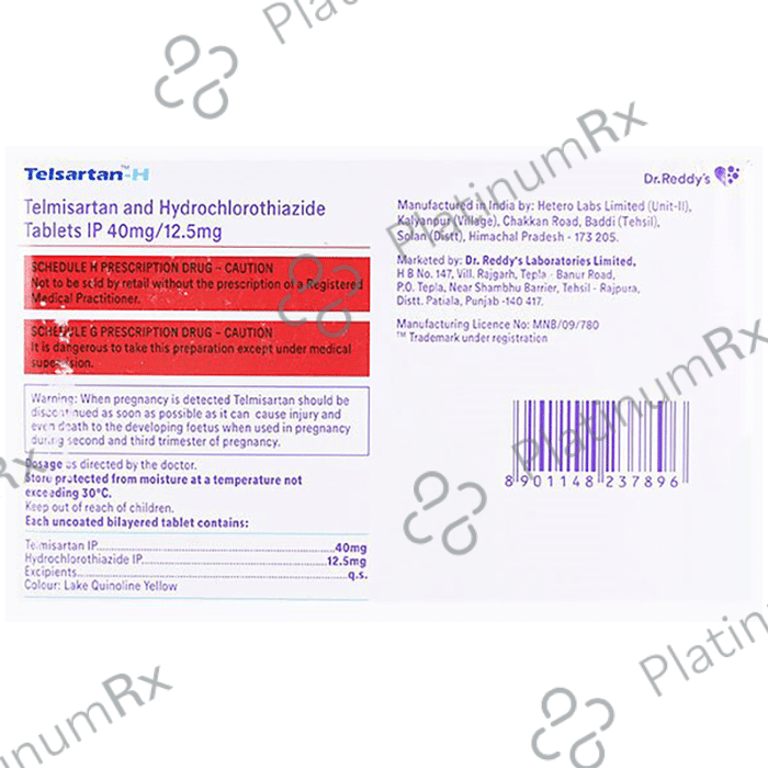 Telsartan-H 40mg/12.5mg Tablet