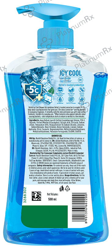 Dettol Bodywash & Shower Gel - pH Balanced & Soap Free Icy Cool