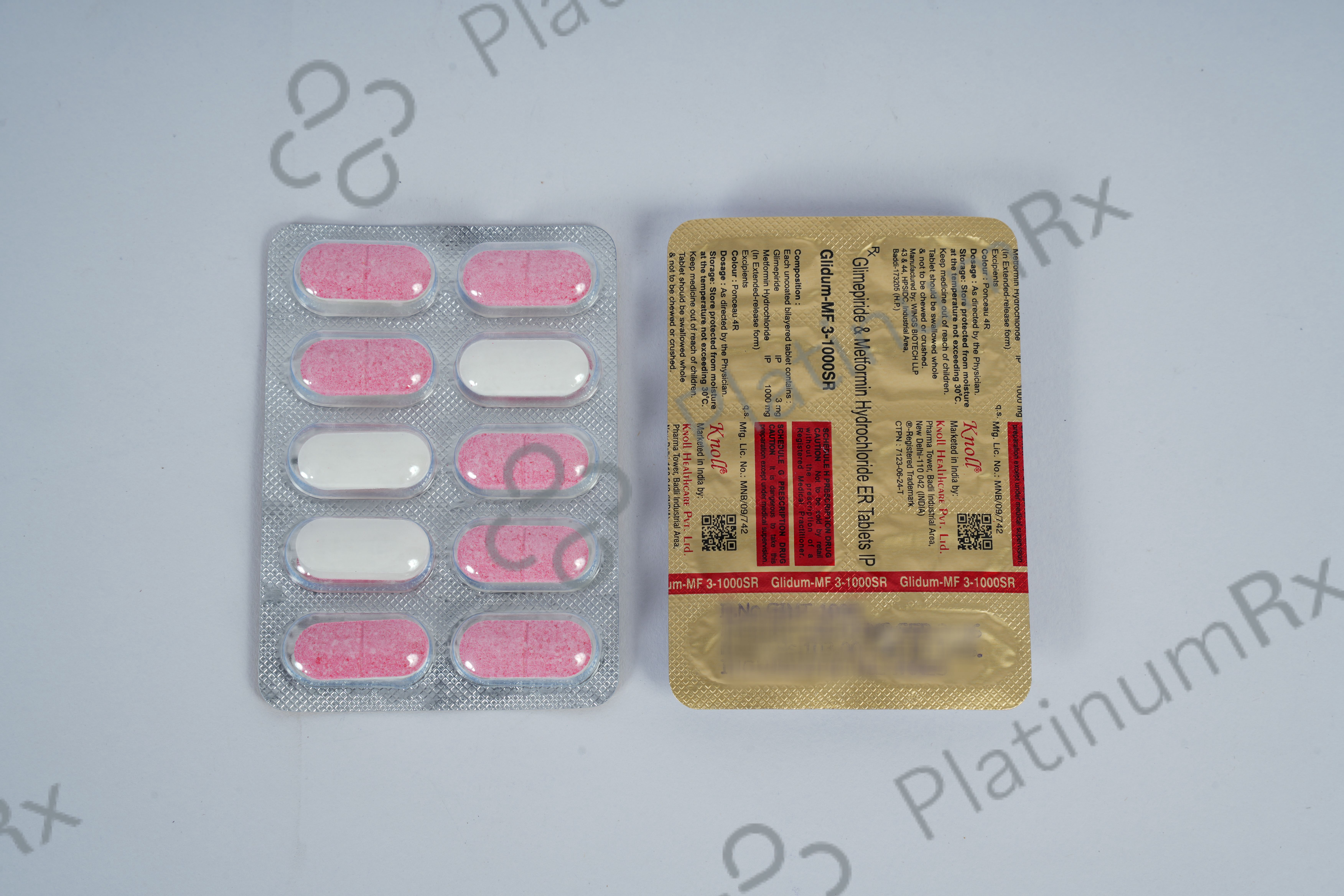 Glidum MF 3/1000mg Tablet SR 10s