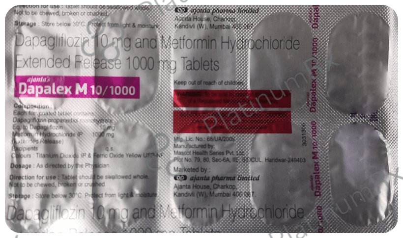 Dapalex M 10/1000 Tablet ER