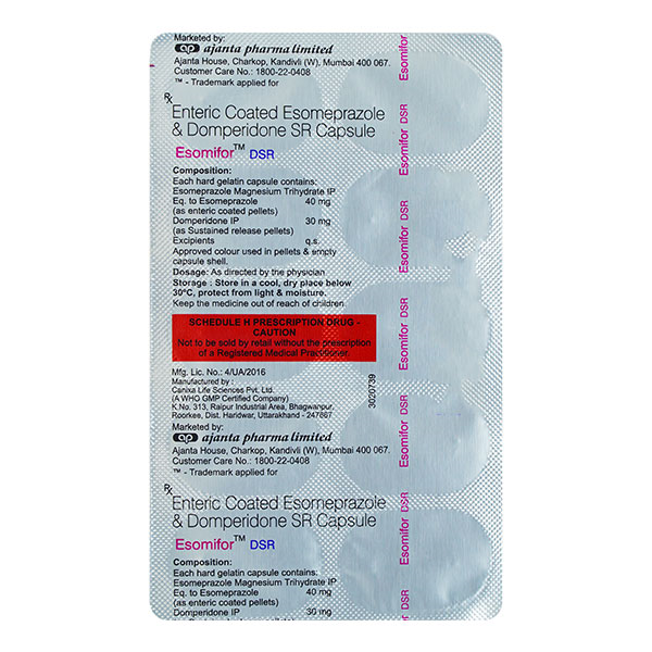 Esomifor D 30/40mg Capsule SR 10s