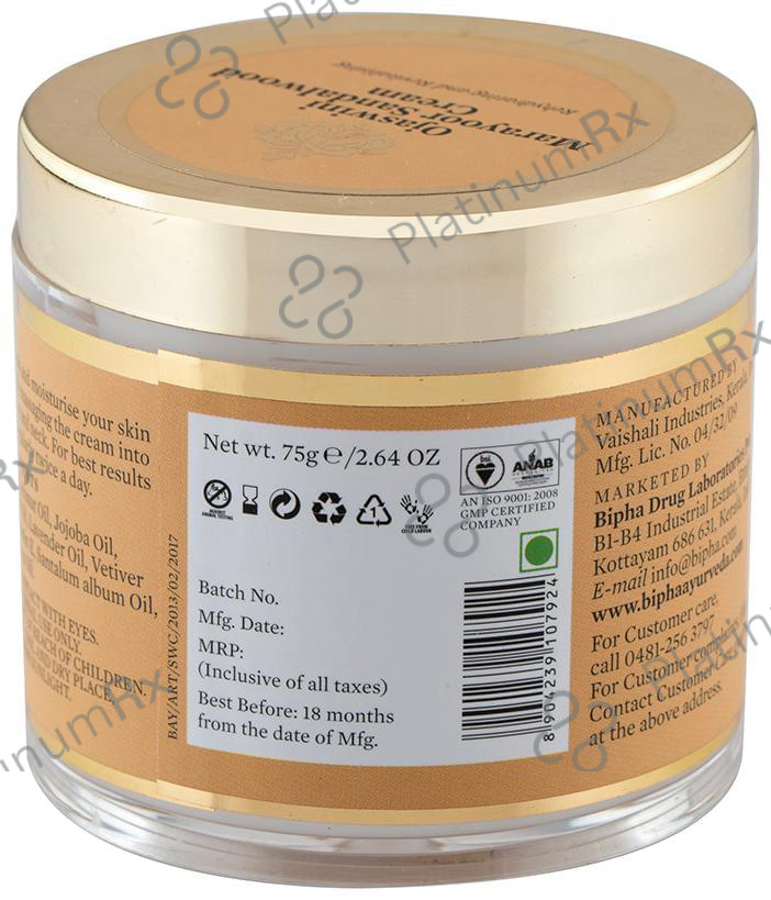 Bipha Ayurveda Ojaswini Marayoor Sandalwood Cream