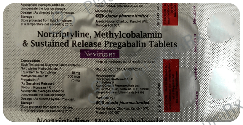 Nevirin NT 75mg/10mg/1500mcg Tablet 10 Tablet