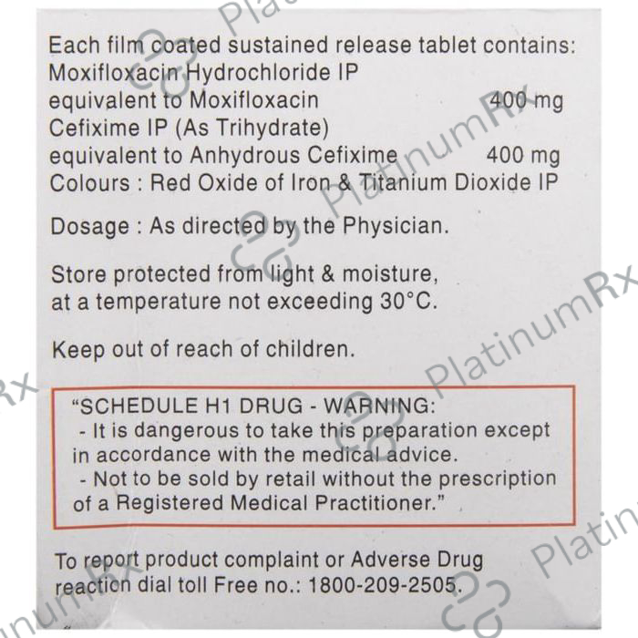 Moxinow 400/400mg Tablet SR 5s
