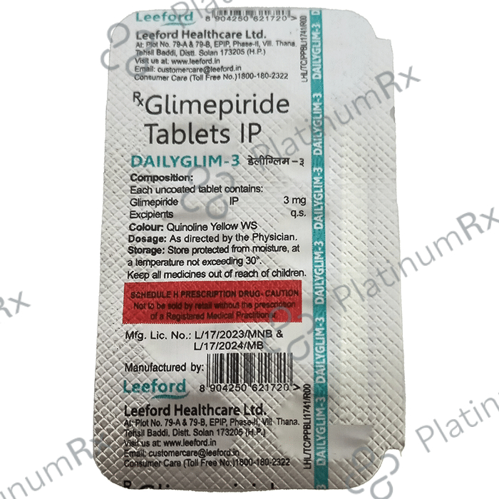 Dailyglim 3mg Tablet