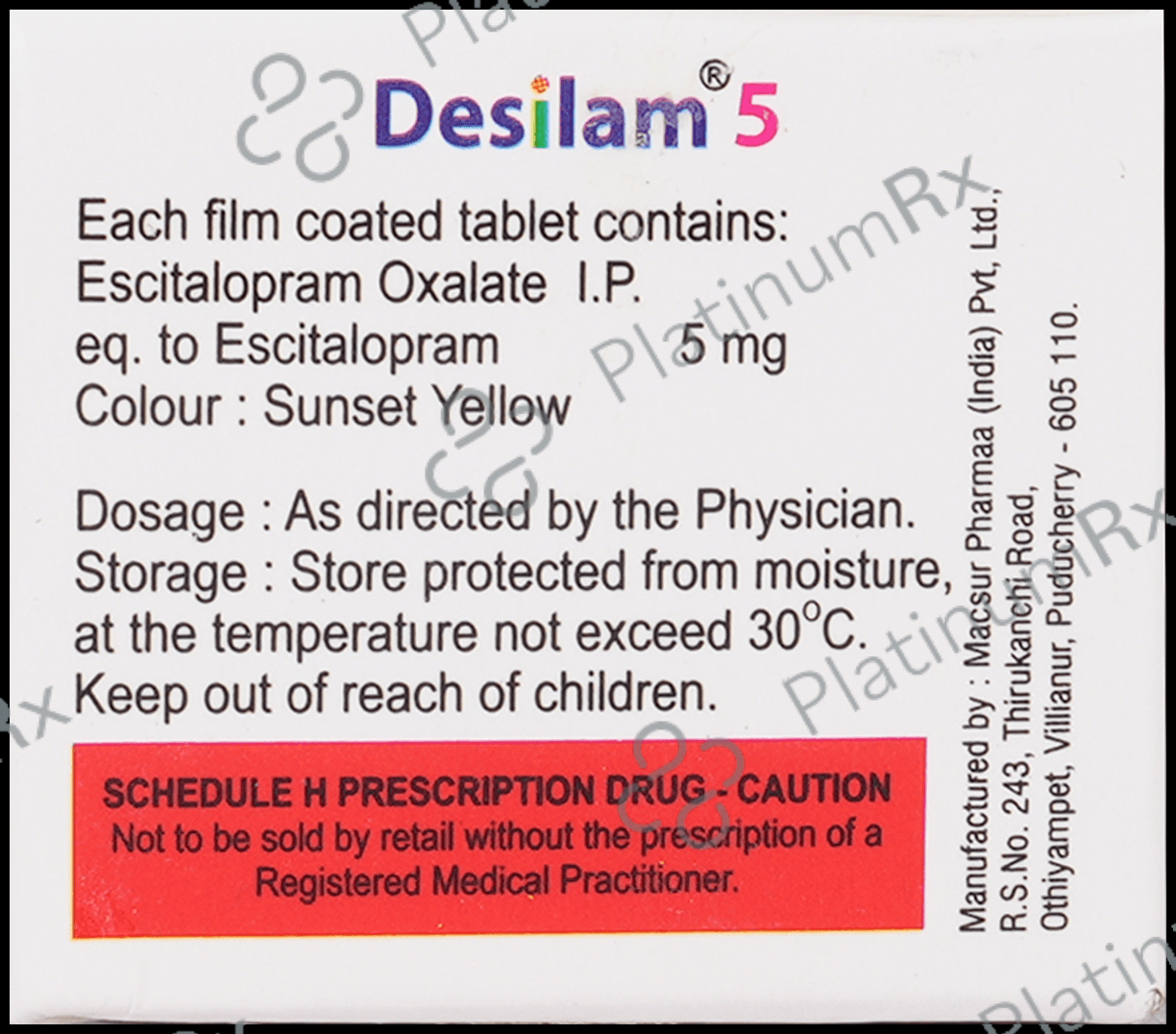Desilam 5mg Tablet