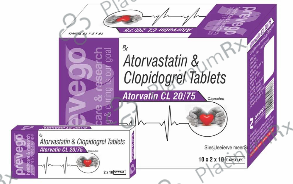 Atorvatin CL 20/75mg Cap 15s