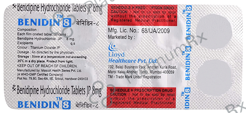 Benidin 8 Tablet 10 Tablet