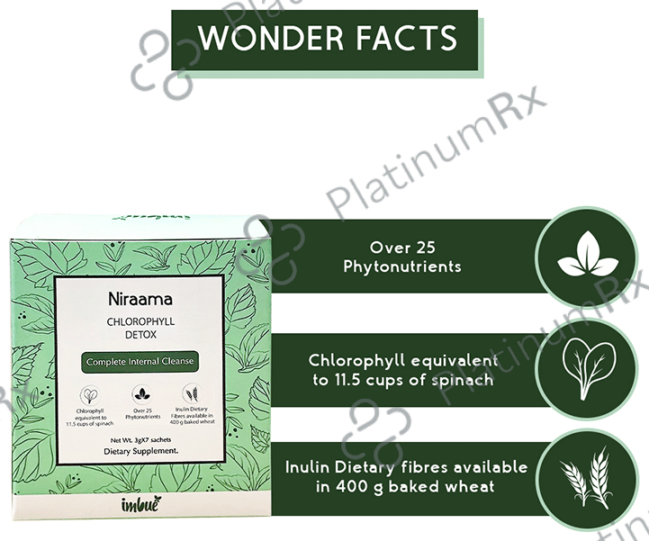 Imbue Niraama Chlorophyll Detox Complete Internal Cleanse Sachet (3gm Each)
