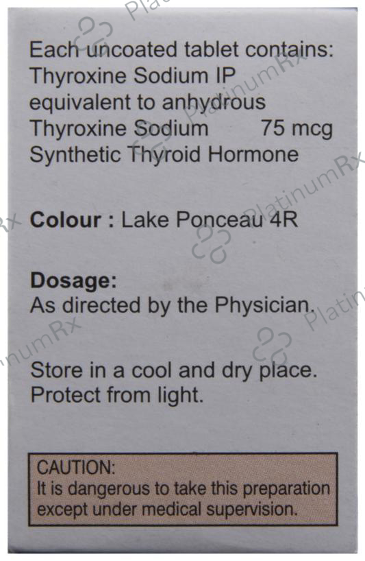 Thyrox 75 Tablet 100 Tablet