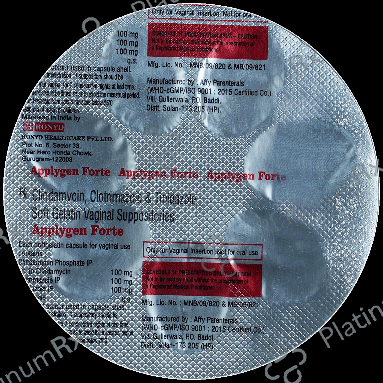 Applygen Forte Soft Gelatin Vaginal Suppository