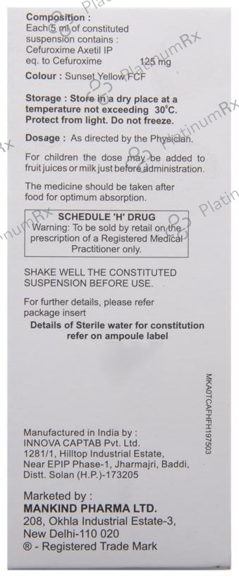 Cefakind 125mg Dry Syrup 30ml