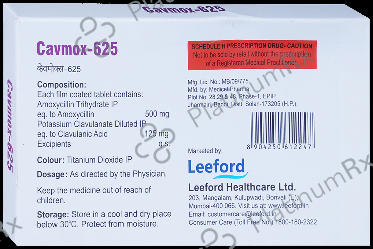 Cavmox 625 Tablet