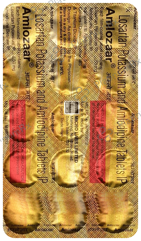 Amlozaar 5/50mg Tablet 15s
