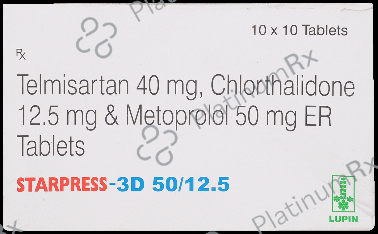 Starpress 3D 12.5/50/40mg Tablet 10s