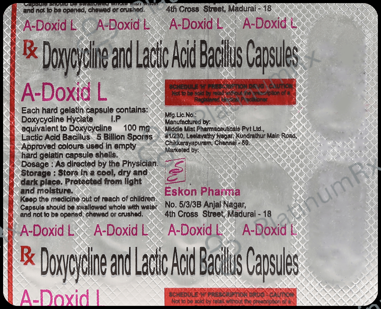 A Doxid L 100mg 5B Capsule 10s