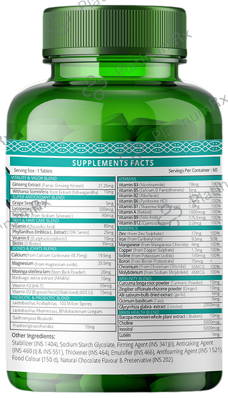 Simply Herbal Multivitamin with Probiotics & Ashwagandha Tablet