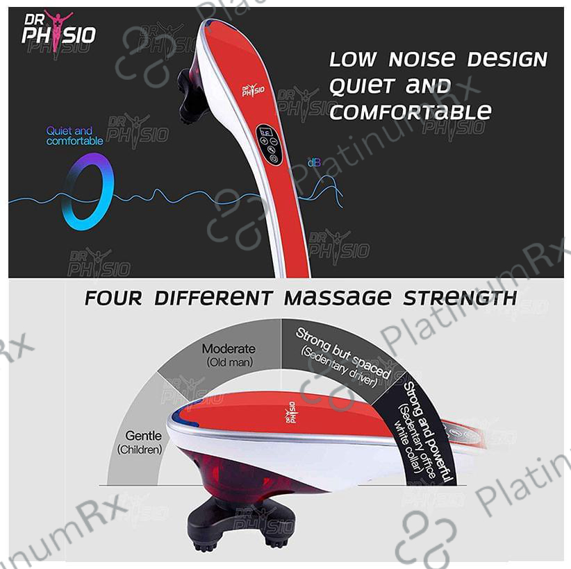 Dr Physio Hammer Pro Electric Powerful Body Massagers with Vibration Red