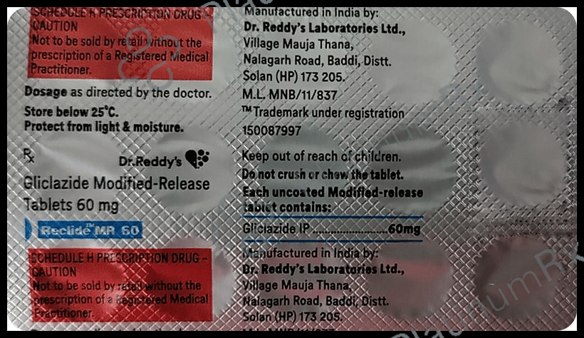 Reclide MR 60mg MR Tablet 15s