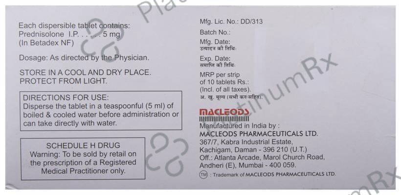 Omnacortil 5mg Tablet DT 10s
