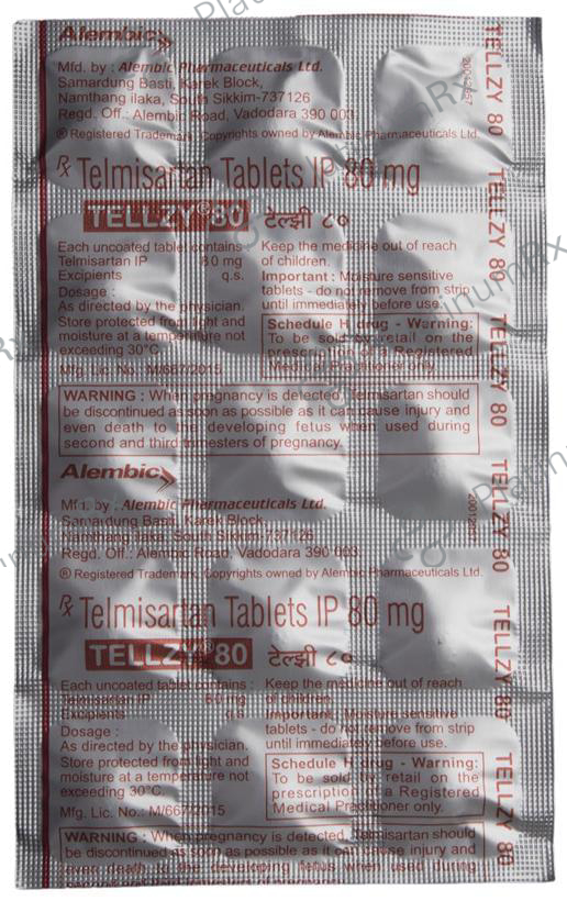 Tellzy 80mg Tablet 15s
