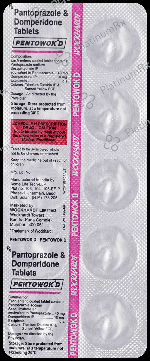 Pentowok D 10/40mg Tablet 10s