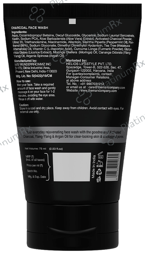 The Man Company Charcoal & Ylang-Ylang Face Wash