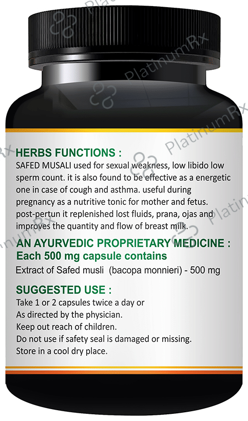 Fasczo Safed Musli 500mg Capsule 30 capsules