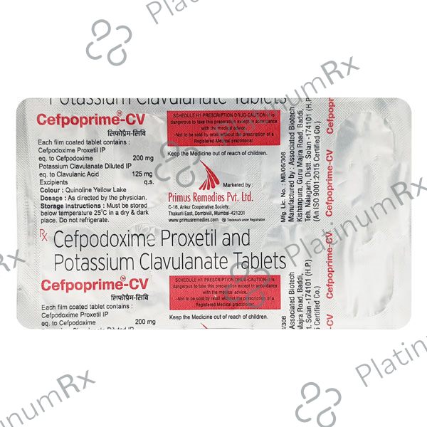 Cefpoprime CV 200/125mg Tablet 10s