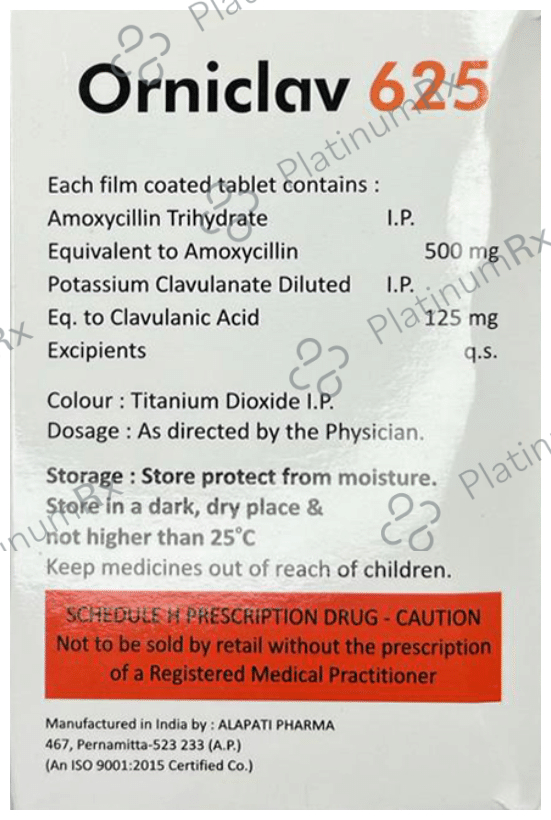 Orniclav 625 Tablet
