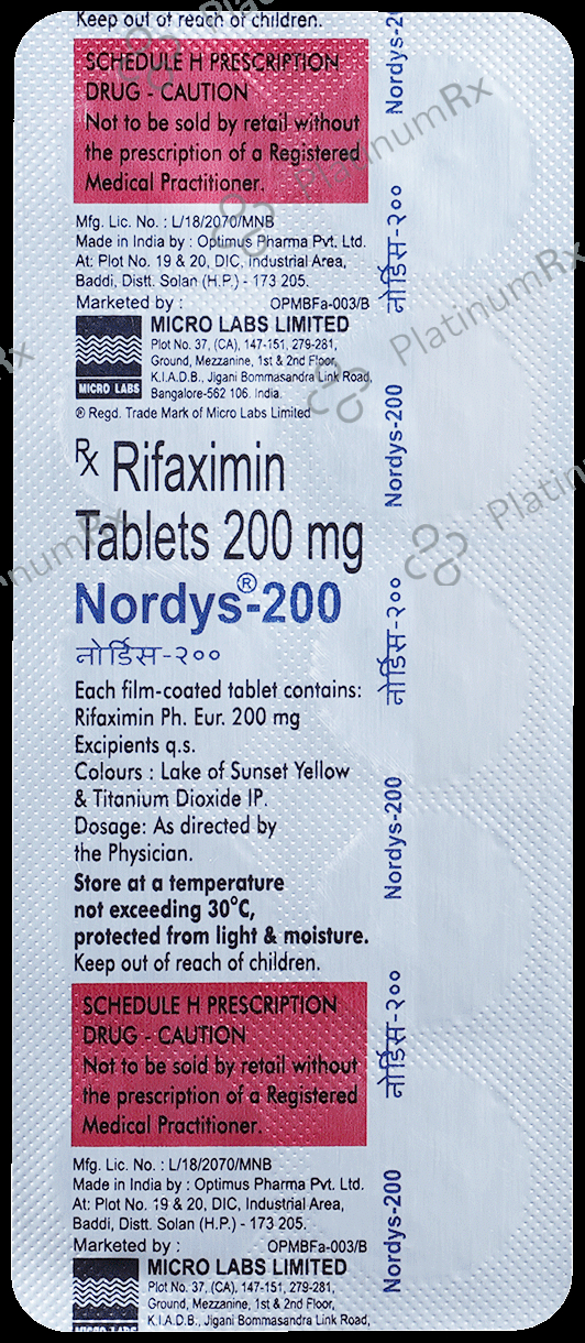 Nordys 200mg Tablet 10s
