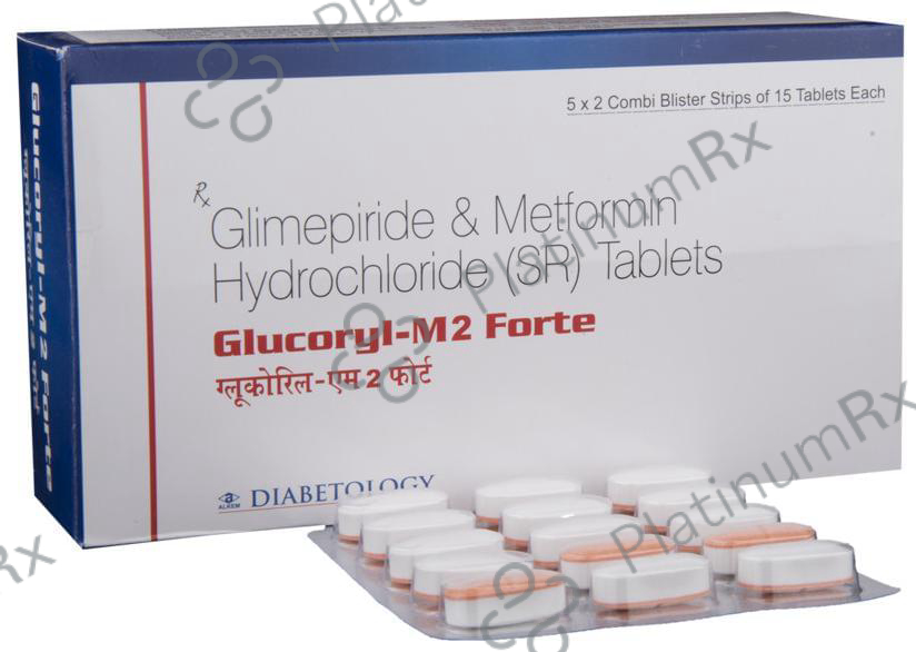 Glucoryl M 2 Forte 2/1000mg Tablet PR 15s