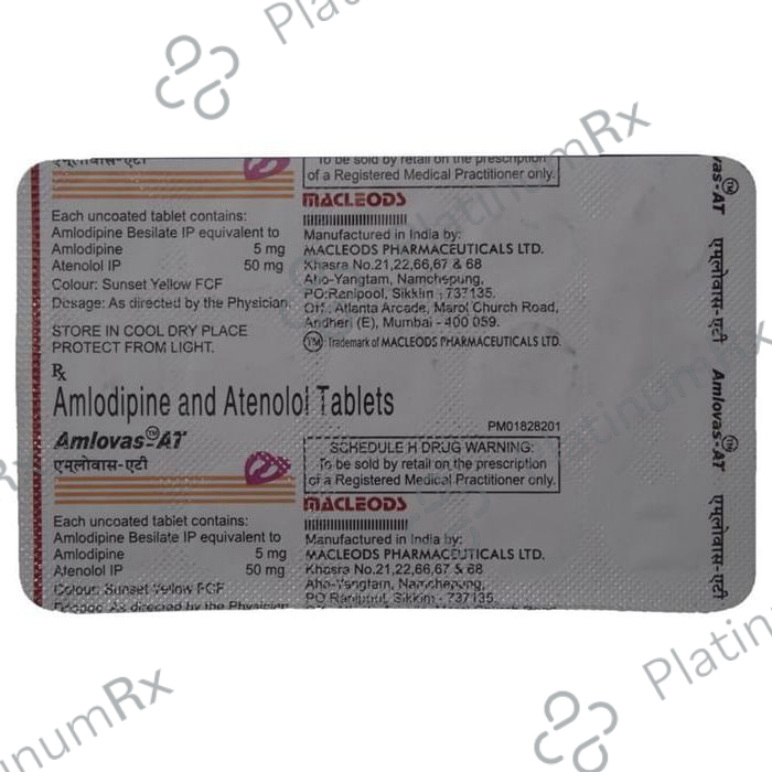 Amlovas AT 5/50mg Tablet 15s