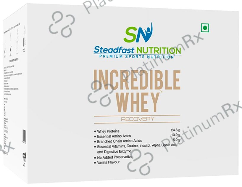 Steadfast Nutrition Incredible Whey Recovery Sachet (35gm Each) Vanilla 30 Sachets