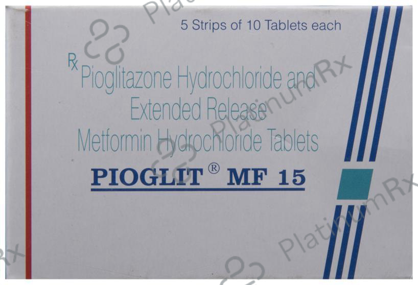 Pioglit MF 15/500mg Tablet ER 10s