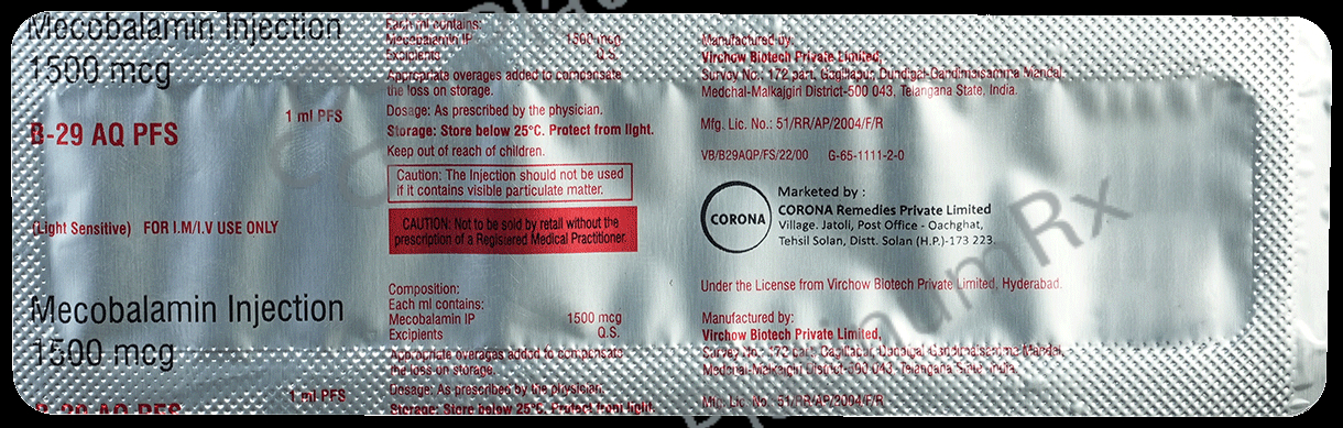 B 29 AQ PFS 1500mcg Injection 1ml