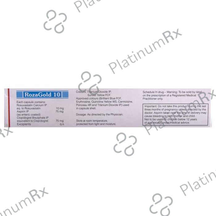 Rozagold 10/75/75mg Capsule 10s