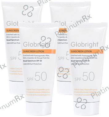 Globright Sunscreen Lotion SPF 50 (50ml Each) 4 Tube