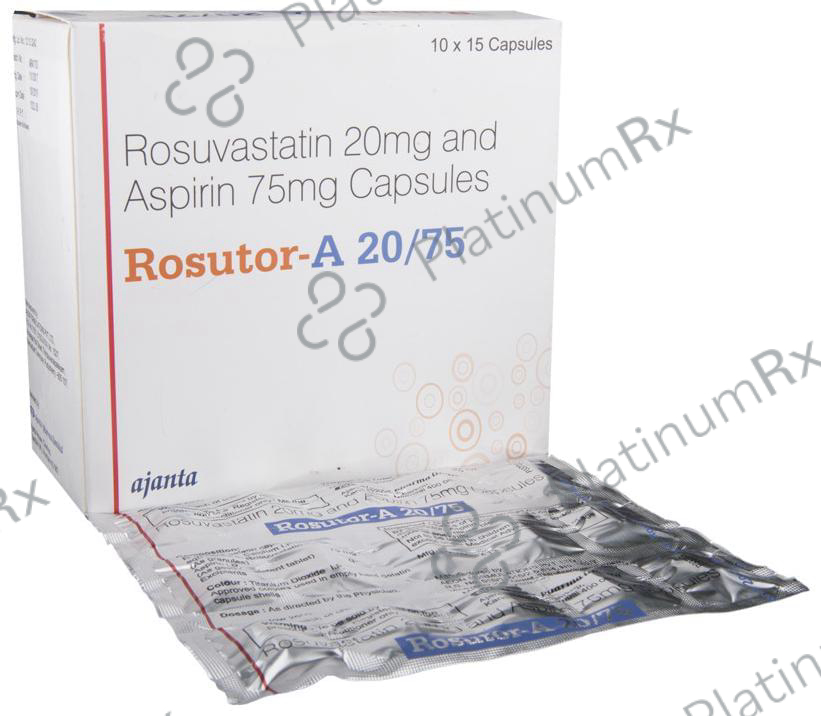 Rosutor-A 20/75 Capsule 15 Capsule