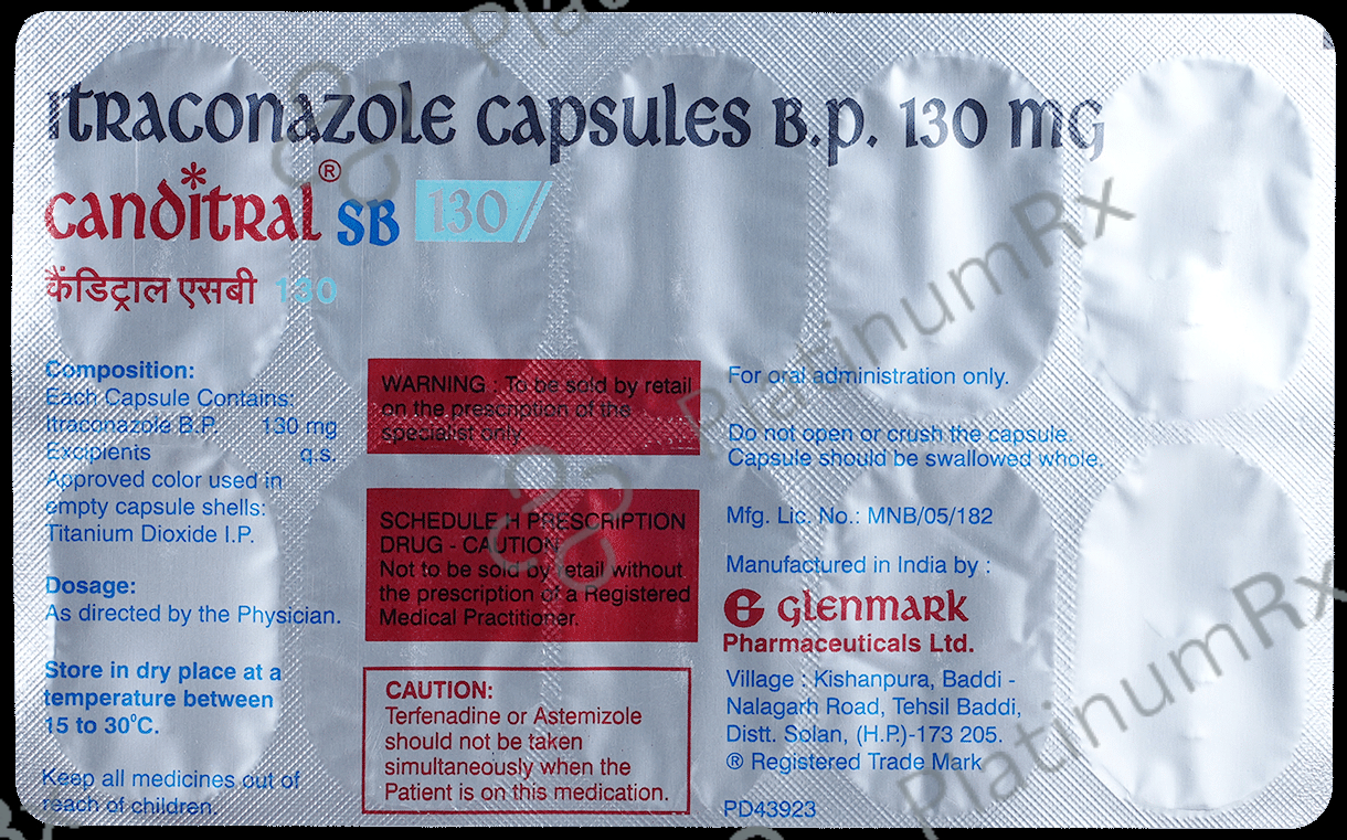 Canditral SB 130mg Capsule 10s