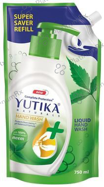 Yutika Naturals Complete Protection Hand Wash Neem Refill 750 Liquid