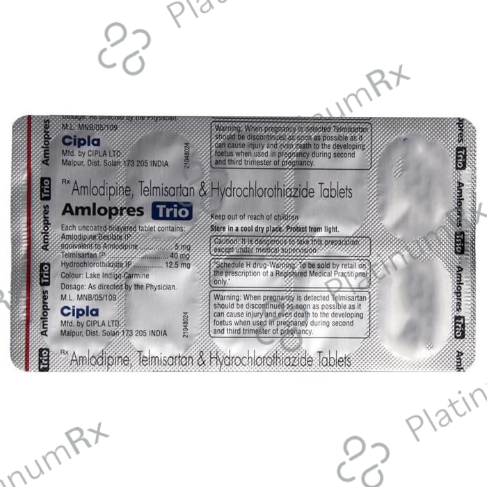 Amlopres Trio 5/12.5/40mg Tablet 10s