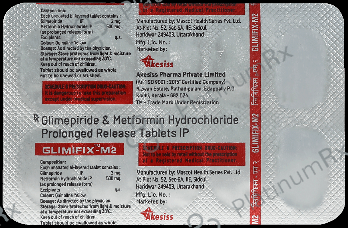 Glimifix M 2/500mg Tablet 10s