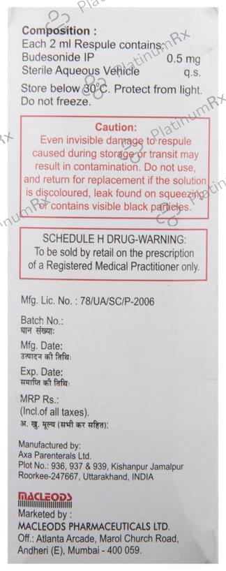 Bunase 0.5mg Respule 5s