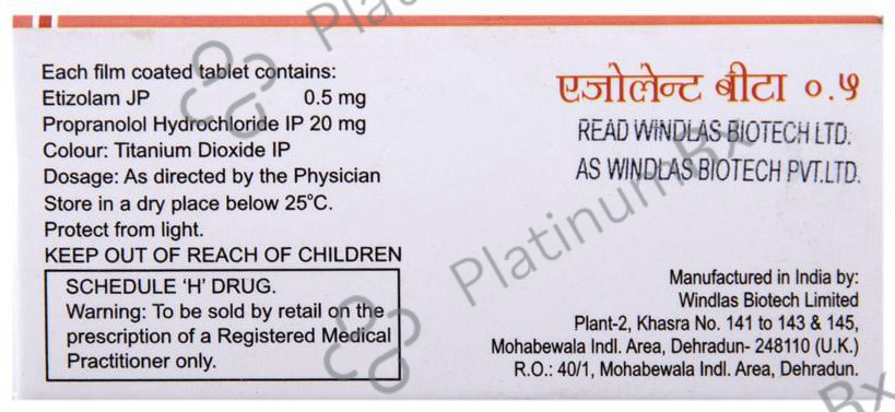 Ezolent Beta 0.5 Tablet