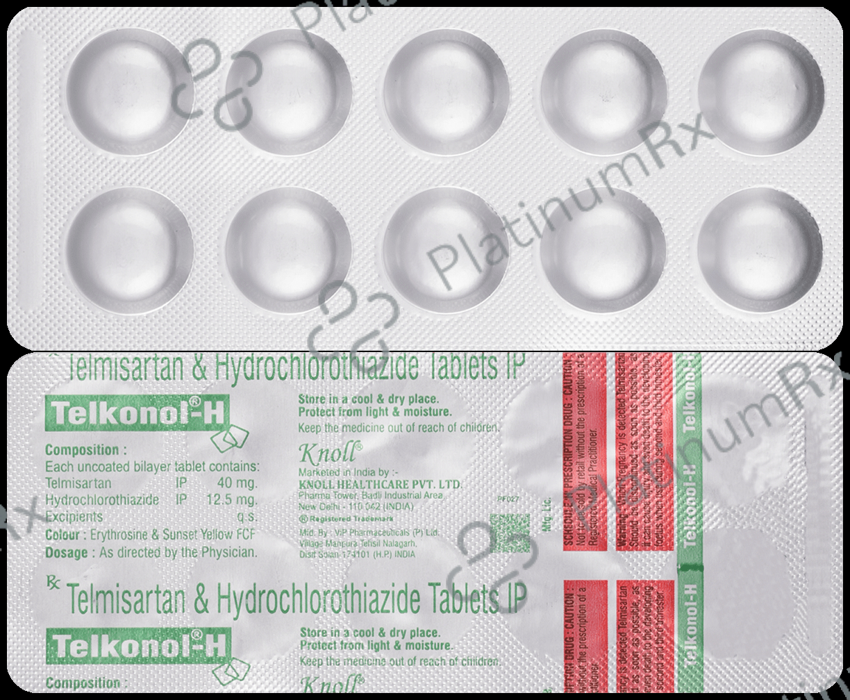 Telkonol H 40/12.5mg Tablet 10s