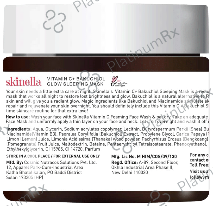 Skinella Glow Sleeping Mask Vitamin C & Bakuchiol