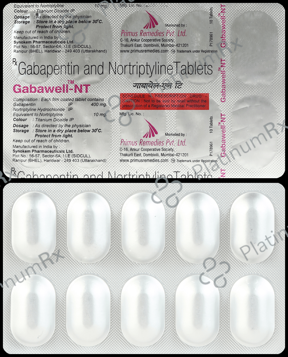 Gabawell NT 400/10mg Tablet 10s