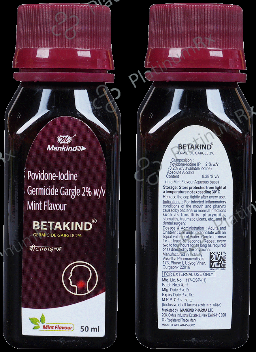 Betakind 2% Gargle Mint 50ml