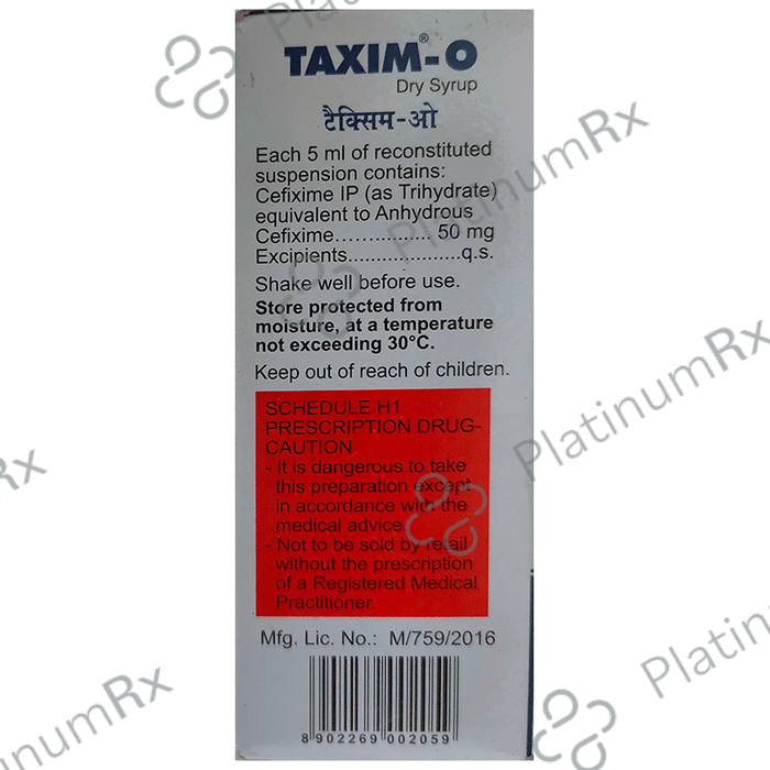 Taxim-O Dry Syrup Juicy Orange and Lemon 30 Oral Suspension
